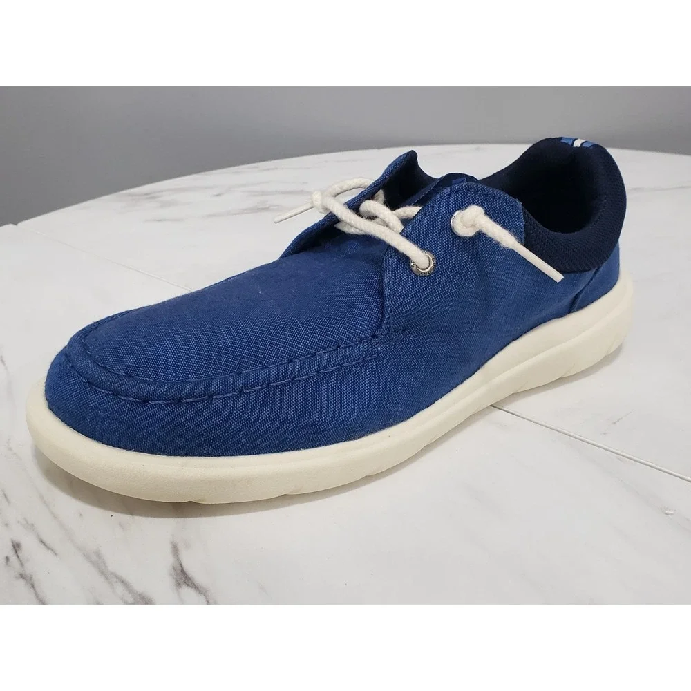 NEW 8.5 SLIP ON‎ Sperry Top Sider Boat Shoes Mens Eye Lace Up Blue STS24084